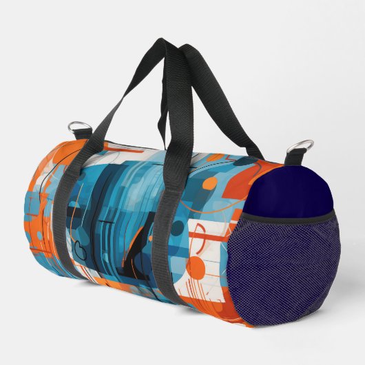 抽象芸術幾何形状合成 ダッフルバッグ (右コーナー)