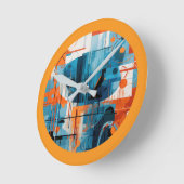 抽象芸術幾何形状合成 ラウンド壁時計 (傾斜)