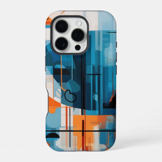 抽象芸術幾何形状合成 iPhoneケース (裏面)