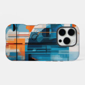 抽象芸術幾何形状合成 iPhoneケース (裏面横)