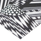 抽象芸術幾何形状白黒パターンハンド テーブルクロス (アングル)