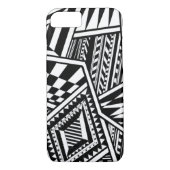 抽象芸術幾何形状白黒パターンハンド Case-Mate iPhoneケース (裏面)