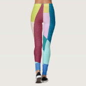 抽象芸術幾何形状繊維パターン | レギンス (裏面)