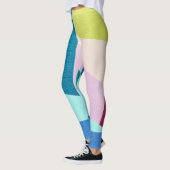 抽象芸術幾何形状繊維パターン | レギンス (左)