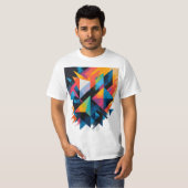 抽象芸術幾何形状 – モダン型枠とグラード Tシャツ (正面フル)