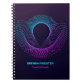 抽象芸術幾何循環デザイン ノートブック (正面)