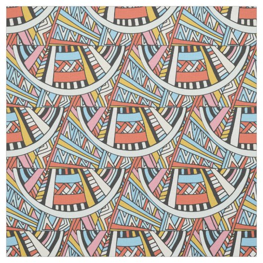 抽象芸術幾何模様 ファブリック (見本)