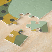 抽象芸術幾何波のクリエイティブ背景 ジグソーパズル (側面)