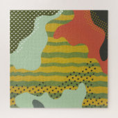 抽象芸術幾何波のクリエイティブ背景 ジグソーパズル (横)