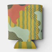 抽象芸術幾何波のクリエイティブ背景 缶クーラー (裏面)