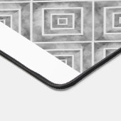 抽象芸術幾何灰色の四角形タイルのパターン デスクマット (コーナー)