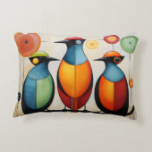 抽象芸術幾何疑問に思鳥 アクセントクッション (裏面)