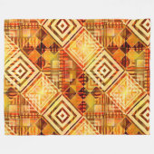 抽象芸術幾何秋パターンフリースブランケット フリースブランケット (正面(横))