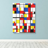 抽象芸術幾何絵画図形 キャンバスプリント (インサイチュ (ウッドフロア))