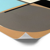 抽象芸術幾何絵画図形 ポスター (角)