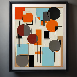 抽象芸術幾何絵画図形 ポスター