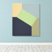 抽象芸術幾何色ブロック キャンバスプリント (インサイチュ (ウッドフロア))