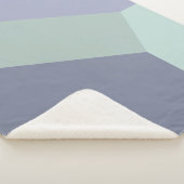 抽象芸術幾何色ブロック シェルパブランケット (3/4)