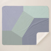 抽象芸術幾何色ブロック シェルパブランケット (正面(横))