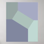 抽象芸術幾何色ブロック ポスター (正面)