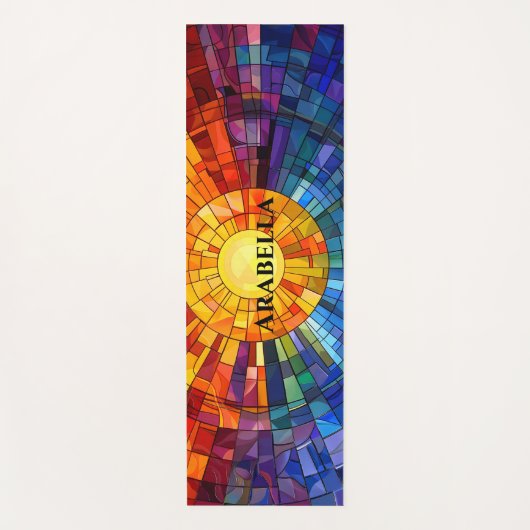 抽象芸術幾何芸術的サンシャインヨガマット ヨガマット (正面)