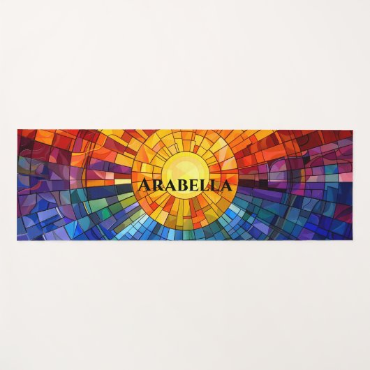 抽象芸術幾何芸術的サンシャインヨガマット ヨガマット (正面(横))