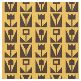 抽象芸術幾何黄花模様織物 ファブリック