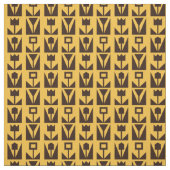 抽象芸術幾何黄花模様織物 ファブリック (見本)