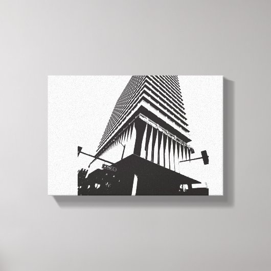 抽象芸術建物ポスター キャンバスプリント (正面)