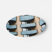抽象芸術建物 ペーパープレート (アングル)