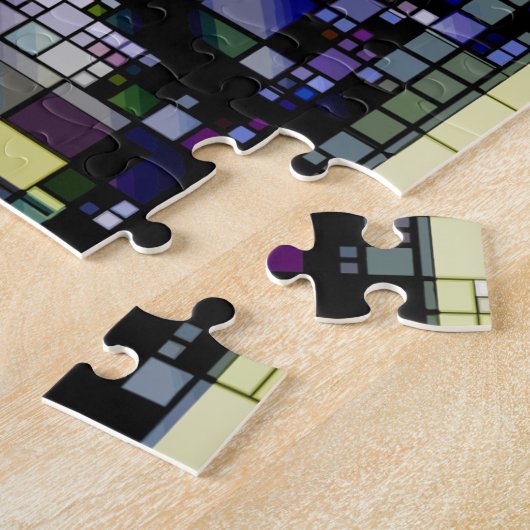 抽象芸術建築シティスケープのブルース ジグソーパズル (側面)