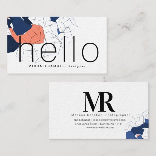 抽象芸術建築ホーム写真デザイナー 名刺 (正面/裏面)