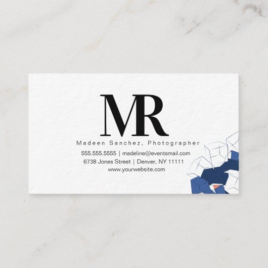 抽象芸術建築ホーム写真デザイナー 名刺 (裏面)