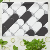 抽象芸術建築 キッチンタオル (折り畳み)