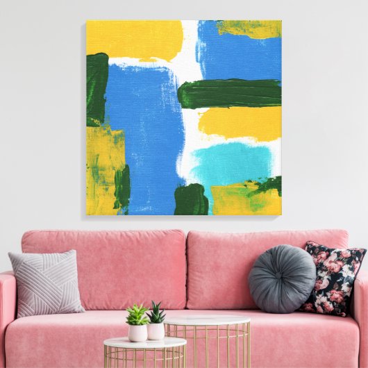 抽象芸術式#3by Michael Moffa キャンバスプリント (インサイチュ (リビング))