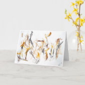 抽象芸術式「Kind Reminders」カード カード (黄色い花)