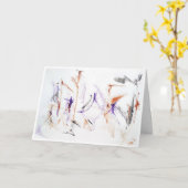 抽象芸術式「Uplifting Words」カード カード (黄色い花)