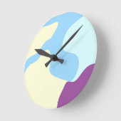 抽象芸術形オーガニック状 ラウンド壁時計 (傾斜)