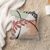 抽象芸術形スはっきりしたタイル化リーフデザインパターン クッション (ブランケット)