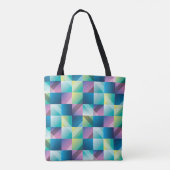 抽象芸術形状シームレスパターン トートバッグ (裏面)