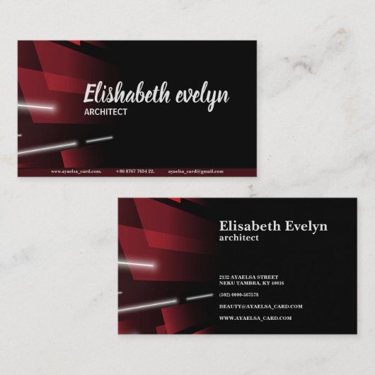 抽象芸術形状速度移動背景D5 名刺 (正面/裏面)