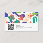 抽象芸術形状QRによるシームレスなパターン 名刺 (裏面)