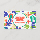 抽象芸術形状QRによるシームレスなパターン 名刺 (正面)