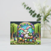 抽象芸術復活祭のバニーの理想像 シーズンポストカード (スタンド正面)