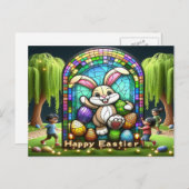 抽象芸術復活祭のバニーの理想像 シーズンポストカード (正面/裏面)