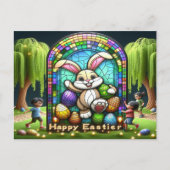 抽象芸術復活祭のバニーの理想像 シーズンポストカード (正面)