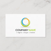 抽象芸術循環ロゴのカスモダンタブル 名刺 (裏面)