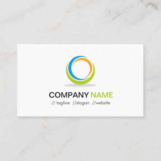 抽象芸術循環ロゴのカスモダンタブル 名刺 (裏面)
