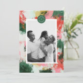 抽象芸術応援クリスマスホリデーフォトカード シーズンカード (スタンド正面)