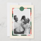 抽象芸術応援フレームクリスマスホリデーフォトカード シーズンカード (正面)